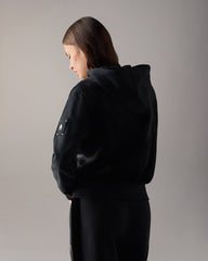 ROSLYN BUNNY HOODIE-BLACK