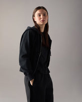 ROSLYN BUNNY HOODIE-BLACK