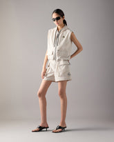 ELEVATE HOODED VEST-ALABASTER