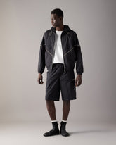 TOPFLIGHT HOODED JACKET-BLACK/BLACK