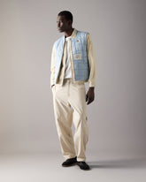 TRANSIT LINER DENIM VEST-LIGHT DENIM