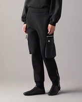 MIXED MEDIA JOGGERS-BLACK