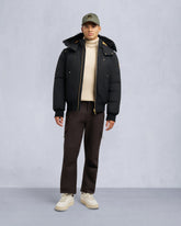 GOLD SERIES ORIGINAL SHEARLING TRIM BALLISTIC BOMBER-BLACK/BLACK