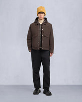 BRIXTON DOWN TRUCKER JACKET-ESPRESSO