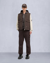 BRIXTON DOWN VEST-ESPRESSO