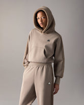 MIXED MEDIA BUNNY HOODIE-ASHEN
