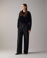 MIXED MEDIA BUNNY PANTS-BLACK